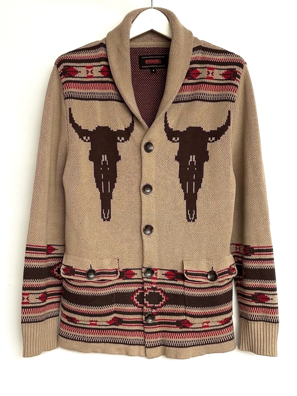 Rock&Roll Shawl Collar Cardigan